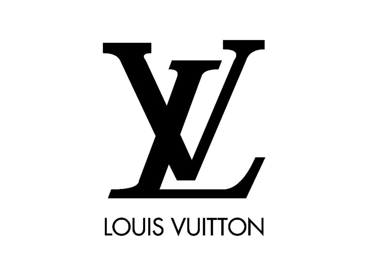 Louis Vuitton logo as an example of elegant brand typography
