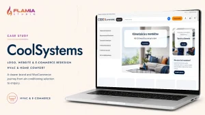 CoolSystems logo, website and e-commerce redesign case study cover