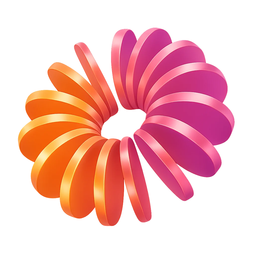 Abstract Flamia Studio brand object used across the website
