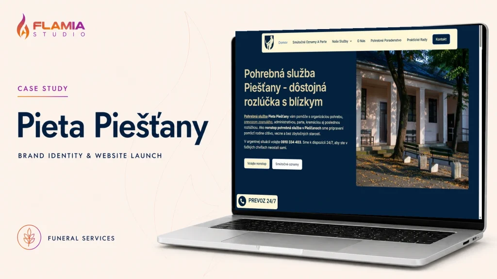 Vizuálna identita a web pre Pieta Piešťany