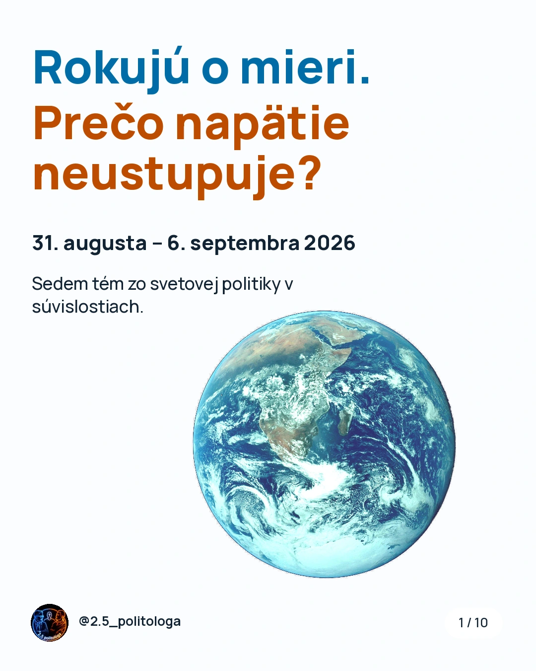 2.5 politológa – Svetová politika, slide 1