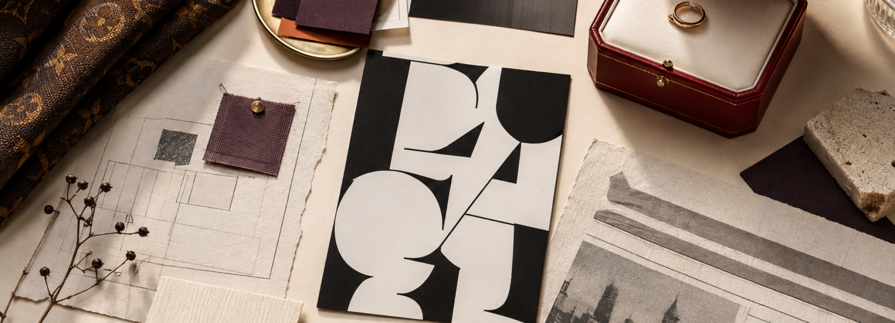 Moodboard firemnej identity: farby, typografia, materiály a značkové referencie
